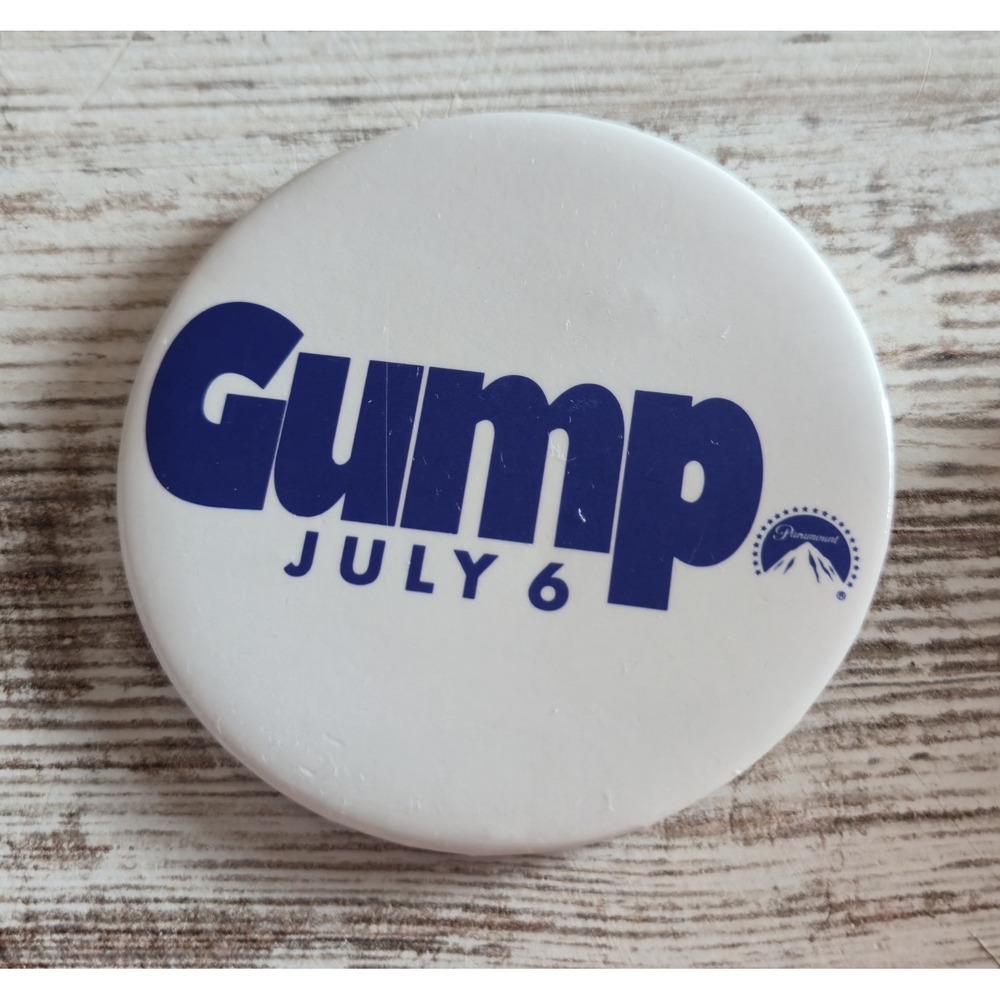 Vintage 1994 Forrest Gump Movie Promo Pinback Button July 6 Paramount Pictures